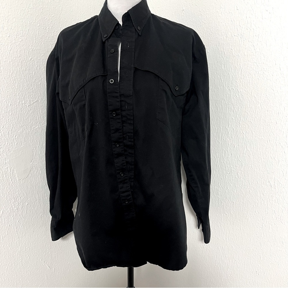 Vintage 90s Cowboys Turtle by Roper Large Cowboy Cut Brushpopper Cotton Shirt